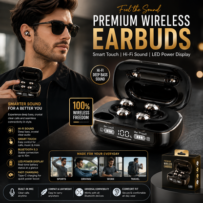 6.0 Clip-On & In-Ear Wireless Earbuds